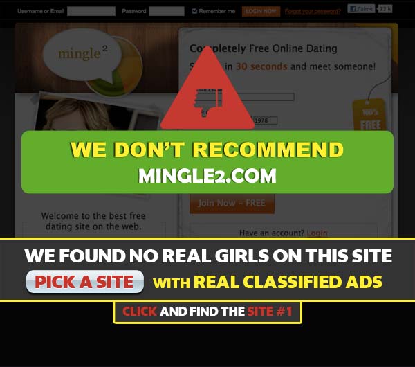 Mingle2.com screenshot